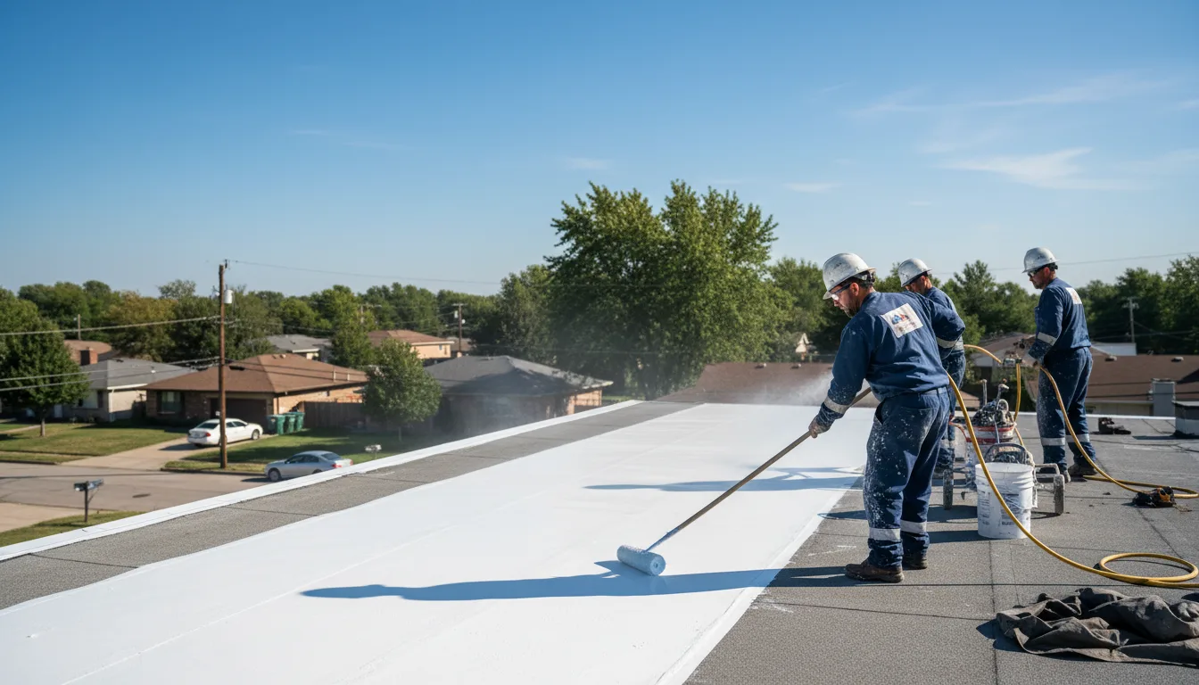 Commercial roof coating in Dennis, TX near me